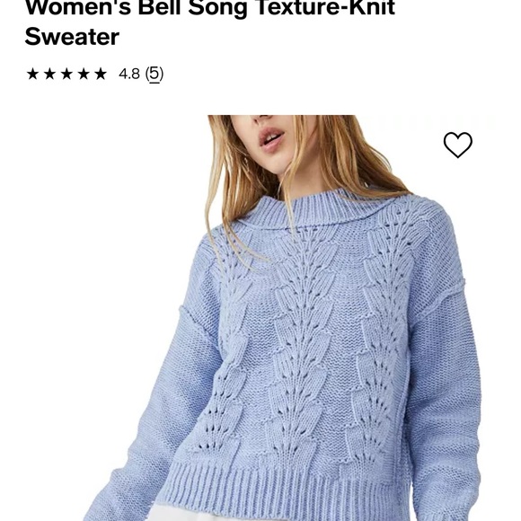 Free People Bell Song sweater Blue size L - Picture 7 of 7